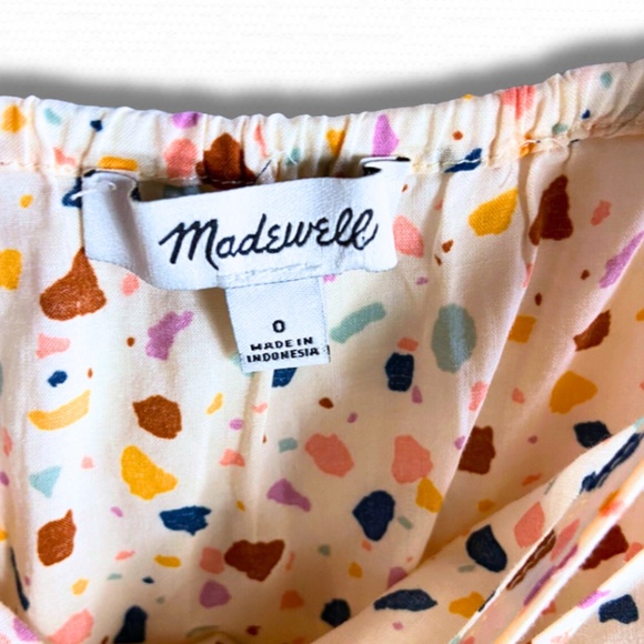 Madewell Multicolor Confetti Terrazzo Tank, Boxy Waist, Tie Front, 0, XS, EUC - Picture 2 of 10